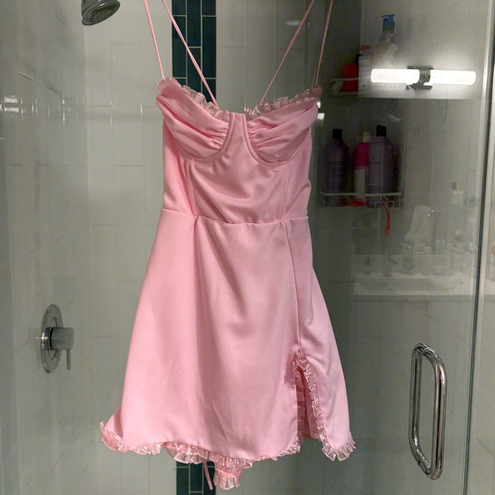 Lucy in the Sky Pink Bustier Mini Dress